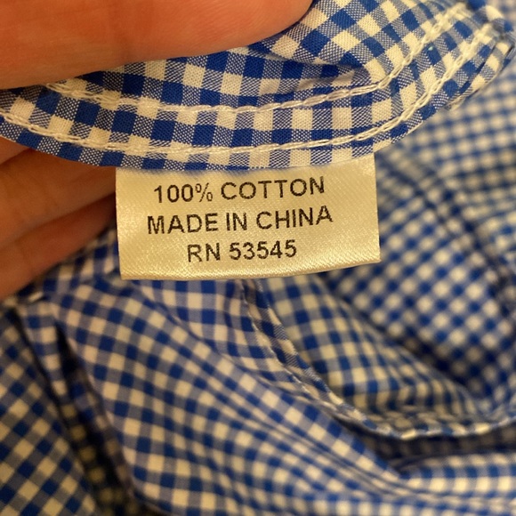 PERLIS 1939 mens XL royal blue gingham classic fit sports shirt - Picture 5 of 6